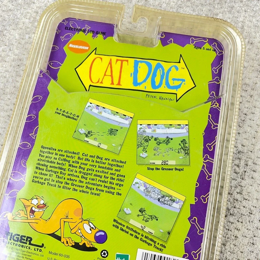 Vintage Tiger Electronics Nickelodeon‎ Cat Dog Handheld LCD Game New Sealed 1999